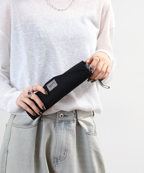 FUNALIVE（ファンアライブ）の「LINEDROPS LINEDROPS 形状記憶　折りたたみ雨傘　58（折りたたみ傘・レディース・ブラック/ネイビー・58cm）」の16枚目の写真