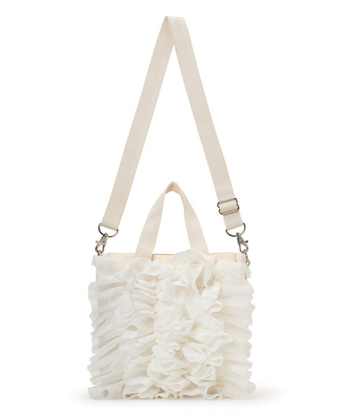 LeSportsac(レスポートサック)の「RUFFLE MINI N/S TOTE メレンゲレースラッフル(ショルダーバッグ・レディース・ホワイト・FREE)」の7枚目の写真