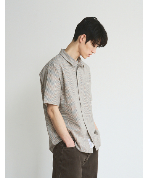 LORES(ロアス)の「Paneled S/S Shirts - Navy(シャツ/ブラウス・レディース・その他・SMALL/MEDIUM/LARGE)」の8枚目の写真