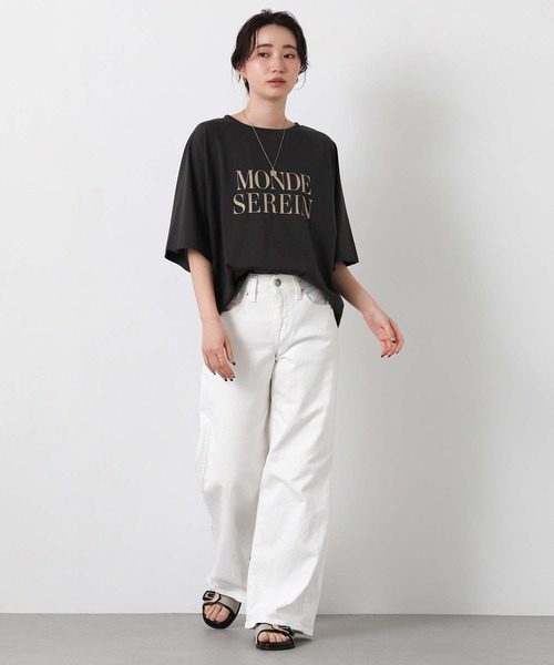Gready Brilliant(グレディブリリアン)の「MONDEラグラン7分T(Tシャツ/カットソー・レディース・オフホワイト/ミント/チャコールグレー・38)」の15枚目の写真