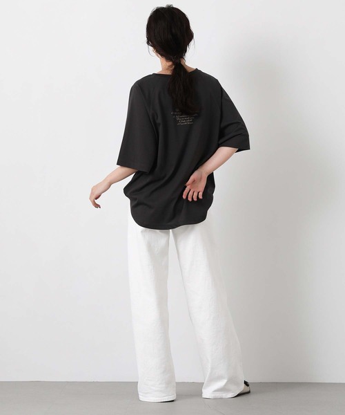 Gready Brilliant(グレディブリリアン)の「MONDEラグラン7分T(Tシャツ/カットソー・レディース・オフホワイト/ミント/チャコールグレー・38)」の17枚目の写真