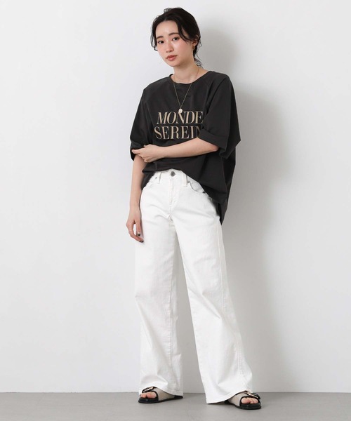 Gready Brilliant(グレディブリリアン)の「MONDEラグラン7分T(Tシャツ/カットソー・レディース・オフホワイト/ミント/チャコールグレー・38)」の18枚目の写真
