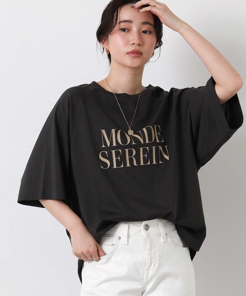Gready Brilliant(グレディブリリアン)の「MONDEラグラン7分T(Tシャツ/カットソー・レディース・オフホワイト/ミント/チャコールグレー・38)」の19枚目の写真