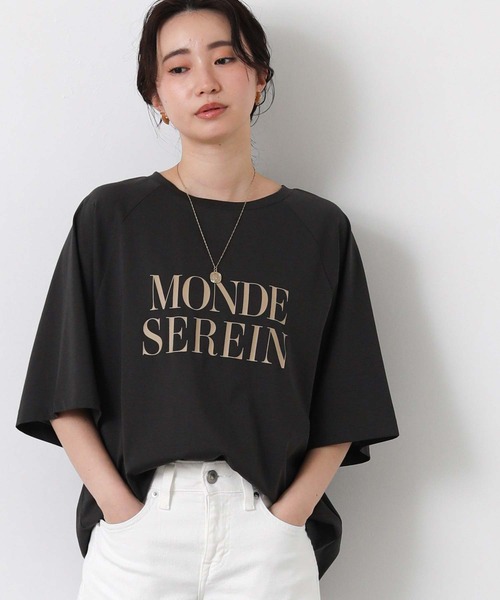 Gready Brilliant(グレディブリリアン)の「MONDEラグラン7分T(Tシャツ/カットソー・レディース・オフホワイト/ミント/チャコールグレー・38)」の22枚目の写真