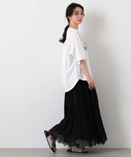 Gready Brilliant(グレディブリリアン)の「MONDEラグラン7分T(Tシャツ/カットソー・レディース・オフホワイト/ミント/チャコールグレー・38)」の5枚目の写真