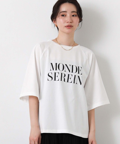 Gready Brilliant(グレディブリリアン)の「MONDEラグラン7分T(Tシャツ/カットソー・レディース・オフホワイト/ミント/チャコールグレー・38)」の11枚目の写真