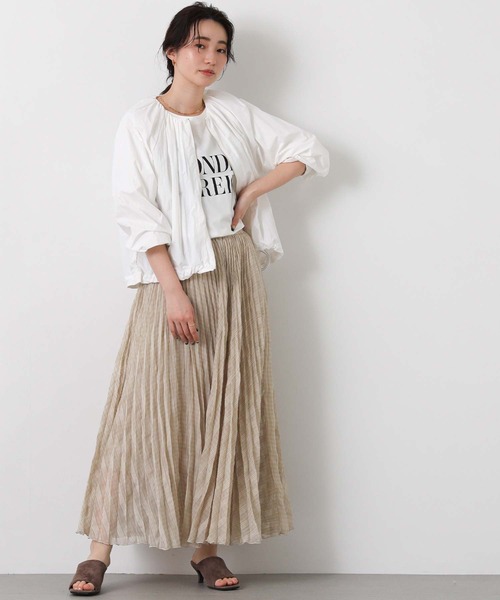 Gready Brilliant(グレディブリリアン)の「MONDEラグラン7分T(Tシャツ/カットソー・レディース・オフホワイト/ミント/チャコールグレー・38)」の14枚目の写真