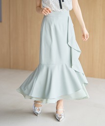 2026春夏新作 ラッフルティアード裾シアースカート