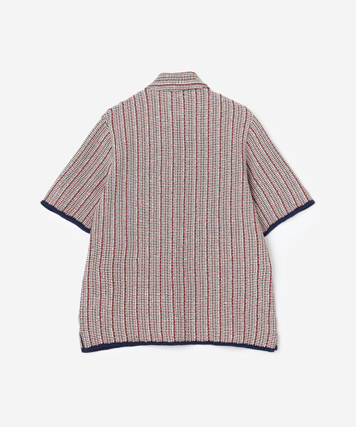 Coohem(コーヘン)の「COOHEM | 透かしストライプ ニットツイードシャツ MEN(ニット/セーター・メンズ・ブルー系その他5・L/M)」の4枚目の写真