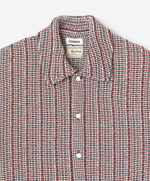 Coohem(コーヘン)の「COOHEM | 透かしストライプ ニットツイードシャツ MEN(ニット/セーター・メンズ・ブルー系その他5・L/M)」の5枚目の写真