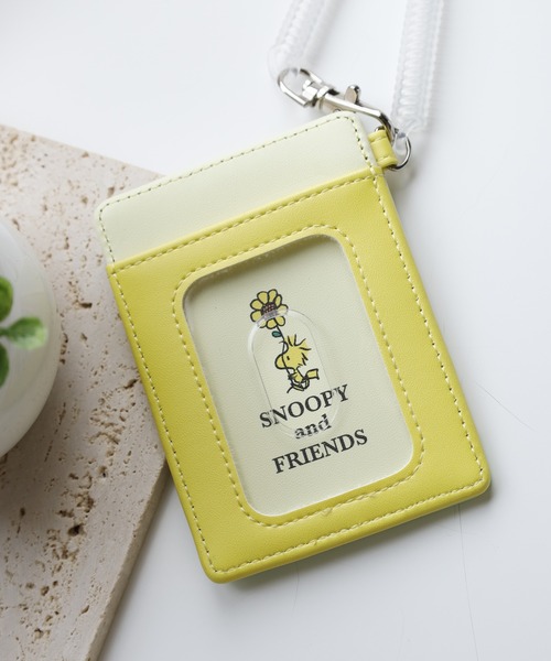 FUNALIVE（ファンアライブ）の「SNOOPY スヌーピー シングルパスケース 合皮（パスケース・レディース・グリーン・FREE）」の5枚目の写真