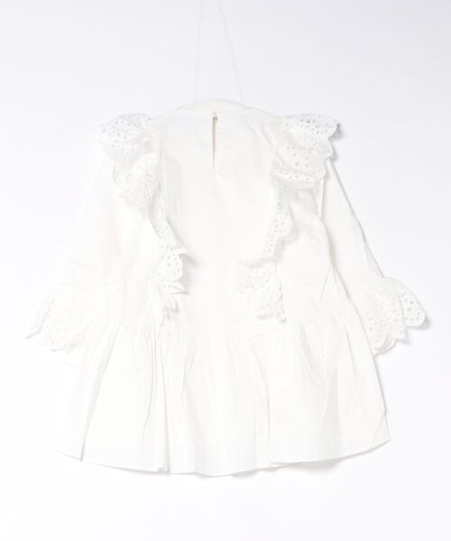 Liala×PG(リアラバイピージー)の「コットンレース バルーンスリーブ ペプラム ブラウス Liala×PG(シャツ/ブラウス・レディース・ホワイト/ネイビー・S)」の13枚目の写真