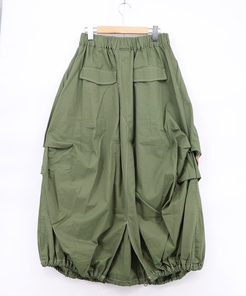 ScoLar(スカラー)の「161667:ベルトアジャスター付きバルーンデニムスカート(スカート・レディース・サックスブルー/カーキ/ブラック・M)」の10枚目の写真