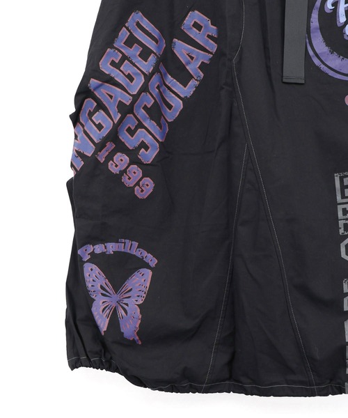 ScoLar(スカラー)の「161667:ベルトアジャスター付きバルーンデニムスカート(スカート・レディース・サックスブルー/カーキ/ブラック・M)」の7枚目の写真