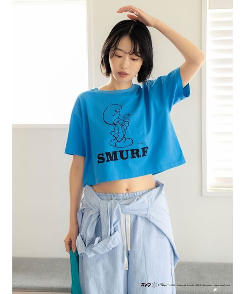 Ungrid(アングリッド)の「キャラクターモチーフTee(Tシャツ/カットソー・レディース・パープル/イエロー/ブルー・FREE)」の2枚目の写真