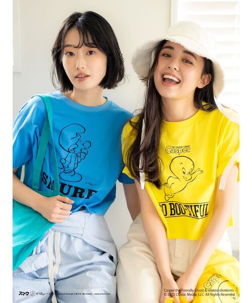 Ungrid(アングリッド)の「キャラクターモチーフTee(Tシャツ/カットソー・レディース・パープル/イエロー/ブルー・FREE)」の4枚目の写真
