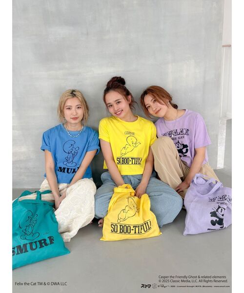Ungrid(アングリッド)の「キャラクターモチーフTee(Tシャツ/カットソー・レディース・パープル/イエロー/ブルー・FREE)」の21枚目の写真