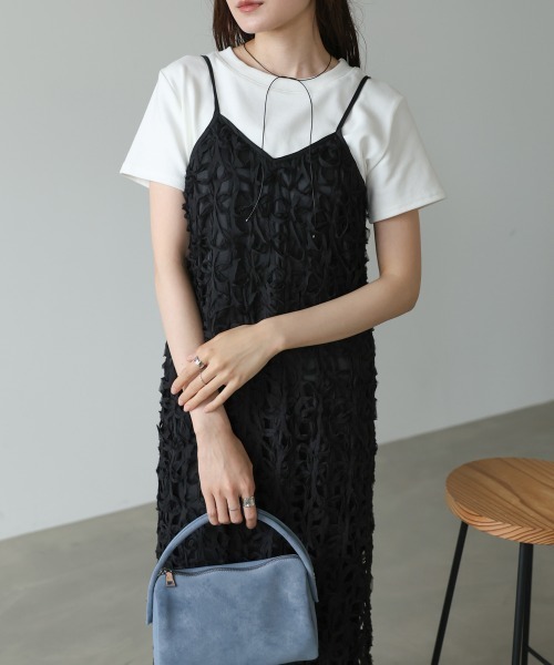 Bab(バブ)の「【サイズ展開あり】フラワーレースキャミワンピース(ワンピース・レディース・ブラック/アイボリー・M/S)」の17枚目の写真