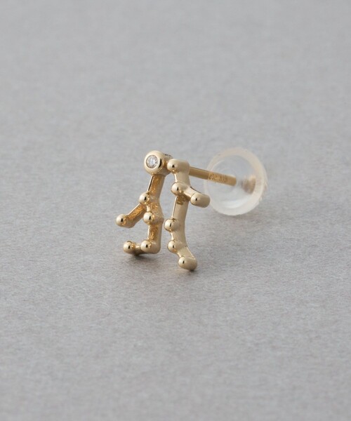 ete（エテ）の「[ゾディアック] K10YG ダイヤモンド ピアス /ふたご座（ピアス（片耳用）・レディース・イエローゴールド・FREE）」の2枚目の写真