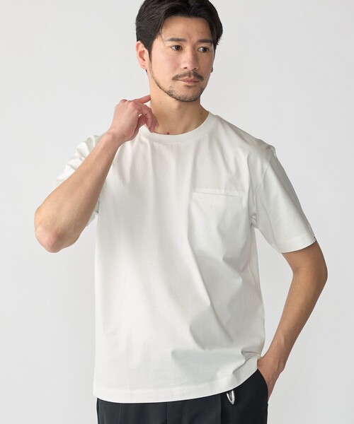 SHIPS（シップス）の「SHIPS:〈接触冷感/洗濯機可能/抗菌防臭〉COOL TOUCH サマー Tシャツ（Tシャツ/カットソー・メンズ・ネイビー/グリーン/ホワイト/ブラック・X-LARGE/LARGE/MEDIUM/SMALL）」の13枚目の写真