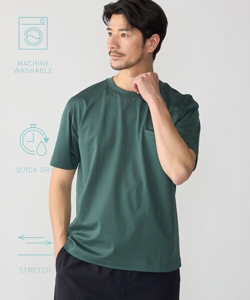 SHIPS（シップス）の「SHIPS:〈接触冷感/洗濯機可能/抗菌防臭〉COOL TOUCH サマー Tシャツ（Tシャツ/カットソー・メンズ・ネイビー/グリーン/ホワイト/ブラック・X-LARGE/LARGE/MEDIUM/SMALL）」の20枚目の写真