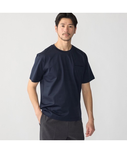 SHIPS（シップス）の「SHIPS:〈接触冷感/洗濯機可能/抗菌防臭〉COOL TOUCH サマー Tシャツ（Tシャツ/カットソー・メンズ・ネイビー/グリーン/ホワイト/ブラック・X-LARGE/LARGE/MEDIUM/SMALL）」の4枚目の写真