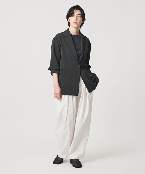 MARW UNITED ARROWS（マルゥ ユナイテッドアローズ）の「＜MARW UNITED ARROWS＞ツイル 1ボタン ジャケット（テーラードジャケット・レディース・ブラック/ネイビー/ダークグレー・36/38）」の5枚目の写真