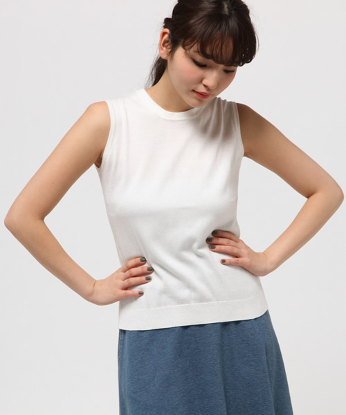 COMME CA ISM（コムサイズム）の「ノースリーブニット（ニット/セーター・レディース・ブラック/ネイビー/グレー/ホワイト・LARGE/SMALL/MEDIUM）」の2枚目の写真