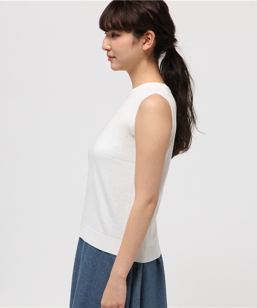 COMME CA ISM（コムサイズム）の「ノースリーブニット（ニット/セーター・レディース・ブラック/ネイビー/グレー/ホワイト・LARGE/SMALL/MEDIUM）」の6枚目の写真