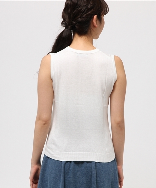 COMME CA ISM（コムサイズム）の「ノースリーブニット（ニット/セーター・レディース・ブラック/ネイビー/グレー/ホワイト・LARGE/SMALL/MEDIUM）」の7枚目の写真