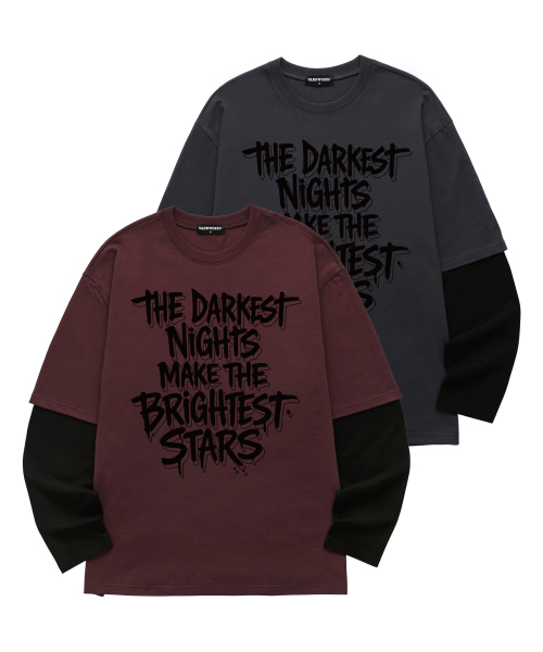 VANNWORKS（バンワークス）の「レイヤード DARKEST NIGHT ロングスリーブ (VVLL0223) バーガンディ（Tシャツ/カットソー・レディース・その他・SMALL/MEDIUM/LARGE/X-LARGE）」の4枚目の写真