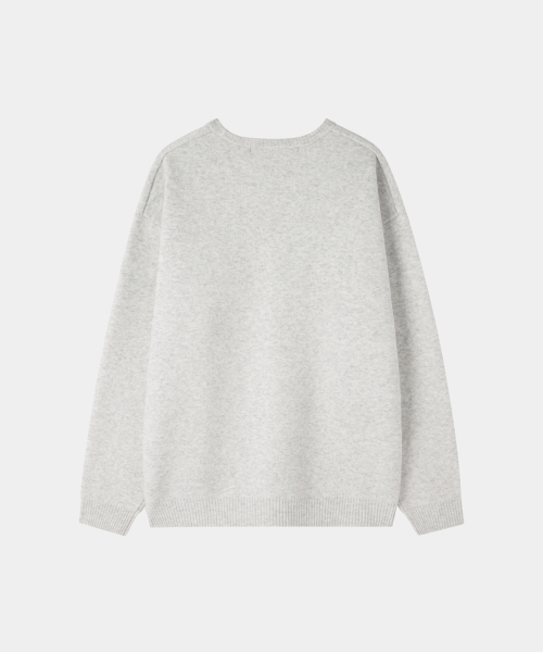 MAISON MINED（メゾンミネド）の「DOODLE HEART KNIT MELANGE GRAY（ニット/セーター・メンズ・その他・SMALL/MEDIUM/LARGE）」の7枚目の写真