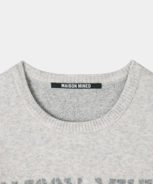 MAISON MINED（メゾンミネド）の「DOODLE HEART KNIT MELANGE GRAY（ニット/セーター・メンズ・その他・SMALL/MEDIUM/LARGE）」の10枚目の写真