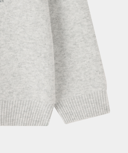 MAISON MINED（メゾンミネド）の「DOODLE HEART KNIT MELANGE GRAY（ニット/セーター・メンズ・その他・SMALL/MEDIUM/LARGE）」の11枚目の写真