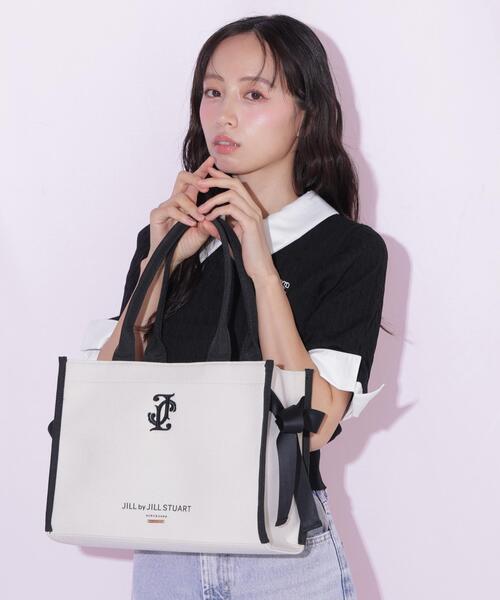JILL by JILL STUART(ジルバイジルスチュアート)の「サイドリボントートバッグ(トートバッグ・レディース・ホワイト/ブラック・FREE)」の18枚目の写真