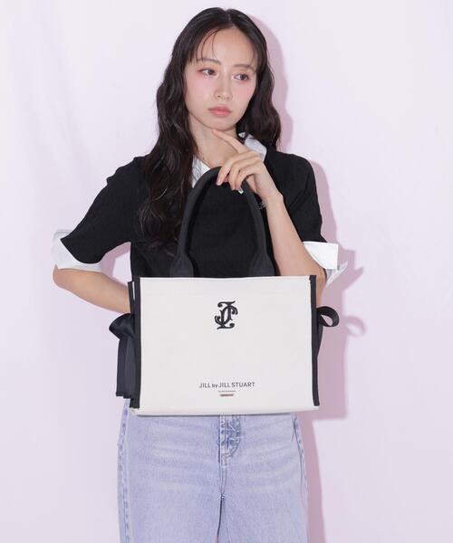 JILL by JILL STUART(ジルバイジルスチュアート)の「サイドリボントートバッグ(トートバッグ・レディース・ホワイト/ブラック・FREE)」の20枚目の写真