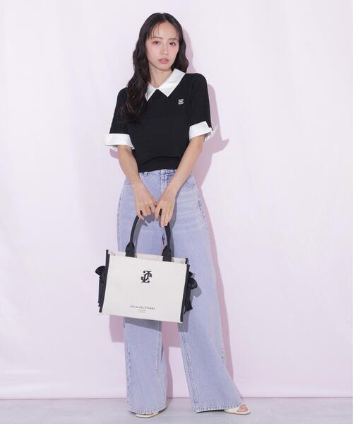 JILL by JILL STUART(ジルバイジルスチュアート)の「サイドリボントートバッグ(トートバッグ・レディース・ホワイト/ブラック・FREE)」の21枚目の写真