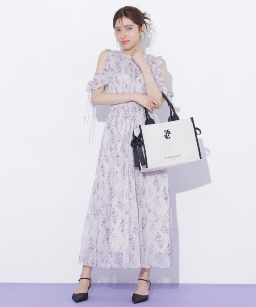JILL by JILL STUART(ジルバイジルスチュアート)の「サイドリボントートバッグ(トートバッグ・レディース・ホワイト/ブラック・FREE)」の6枚目の写真