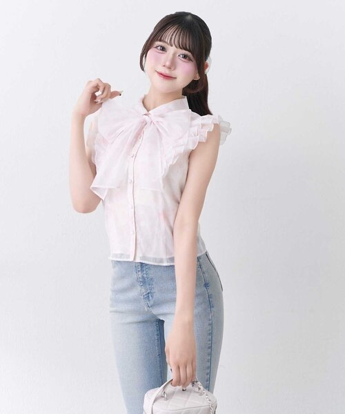 トップス Belle Charme Rose Corsage Frill Blouse 一部、通常販売開始