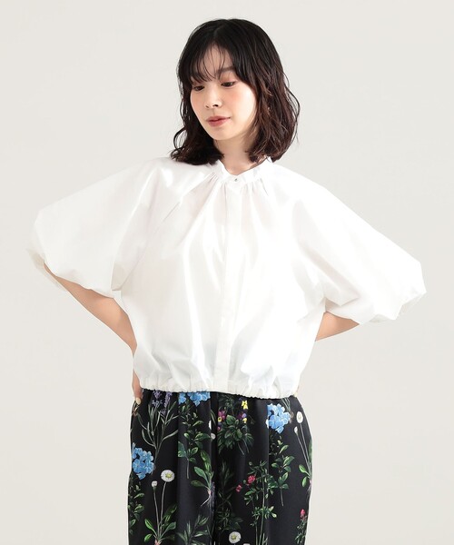 Demi-Luxe BEAMS(デミルクス ビームス)の「【8/6値下げ】ラグラン パフスリーブ ブラウス(シャツ/ブラウス・レディース・ホワイト/サックスブルー・36/38)」の6枚目の写真