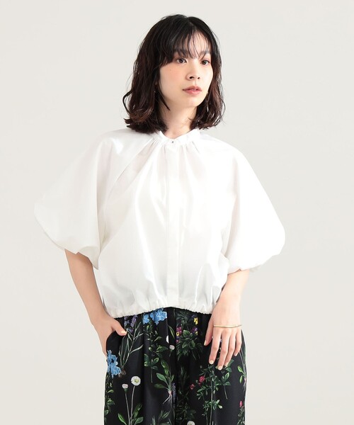 Demi-Luxe BEAMS(デミルクス ビームス)の「【8/6値下げ】ラグラン パフスリーブ ブラウス(シャツ/ブラウス・レディース・ホワイト/サックスブルー・36/38)」の7枚目の写真