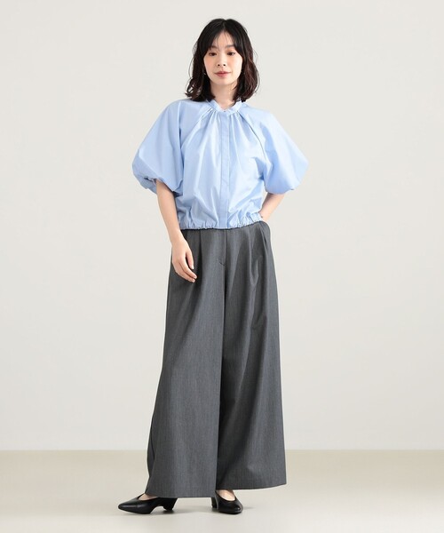 Demi-Luxe BEAMS(デミルクス ビームス)の「【8/6値下げ】ラグラン パフスリーブ ブラウス(シャツ/ブラウス・レディース・ホワイト/サックスブルー・36/38)」の8枚目の写真