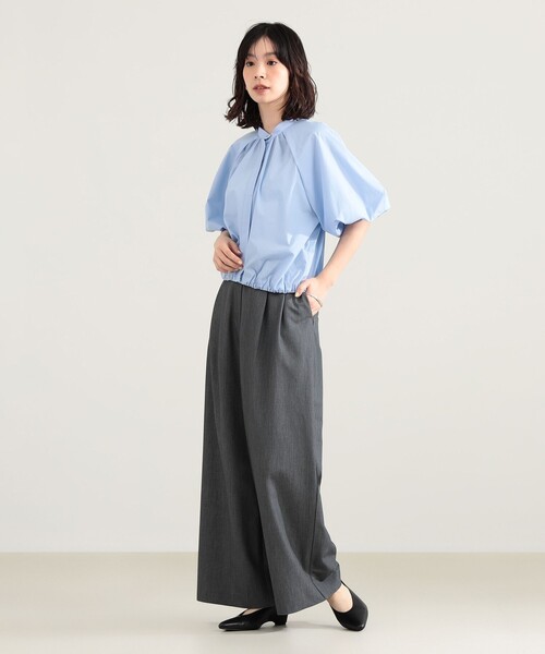 Demi-Luxe BEAMS(デミルクス ビームス)の「【8/6値下げ】ラグラン パフスリーブ ブラウス(シャツ/ブラウス・レディース・ホワイト/サックスブルー・36/38)」の9枚目の写真