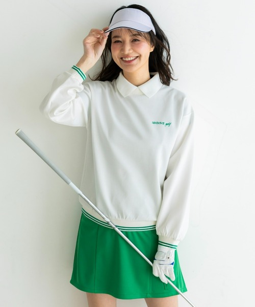 UNDOVEgolf【三枝こころコラボ】配色ライントレーナー (ゴルフウェア