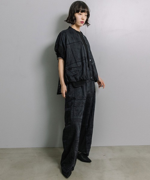 MARECHAL TERRE(マルシャルテル)の「バルーンスリーブレースブルゾン(ブルゾン・レディース・ブラック/オフホワイト・MEDIUM)」の6枚目の写真