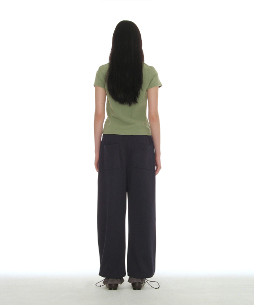 PARTIMENTO WOMEN(パルティメントウィメン)の「レイヤードヘムスウェットパンツ_ネイビー(スウェットパンツ・レディース・その他・MEDIUM/SMALL)」の3枚目の写真