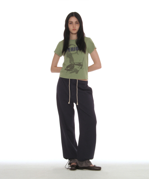 PARTIMENTO WOMEN(パルティメントウィメン)の「レイヤードヘムスウェットパンツ_ネイビー(スウェットパンツ・レディース・その他・MEDIUM/SMALL)」の4枚目の写真