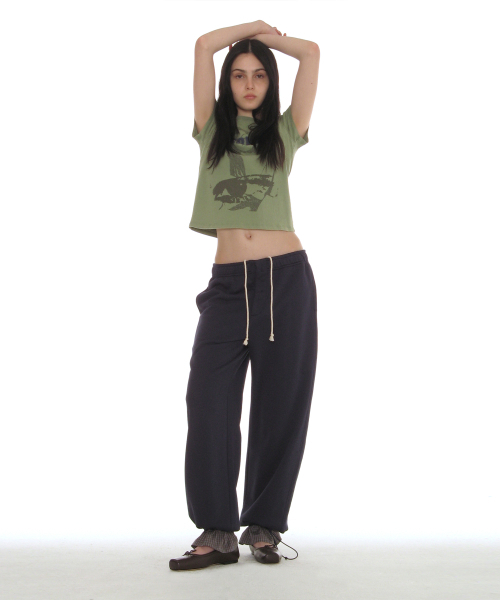 PARTIMENTO WOMEN(パルティメントウィメン)の「レイヤードヘムスウェットパンツ_ネイビー(スウェットパンツ・レディース・その他・MEDIUM/SMALL)」の5枚目の写真