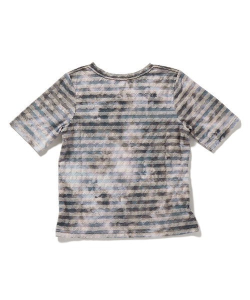 PERVERZE（パーバーズ）の「Paneled Fitted T-Shirt（Tシャツ/カットソー・レディース・ベージュ/グレー・FREE）」の3枚目の写真