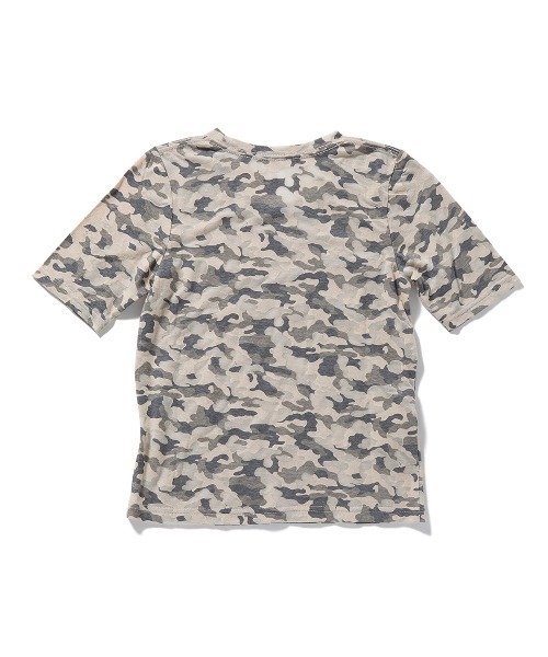 PERVERZE（パーバーズ）の「Paneled Fitted T-Shirt（Tシャツ/カットソー・レディース・ベージュ/グレー・FREE）」の4枚目の写真